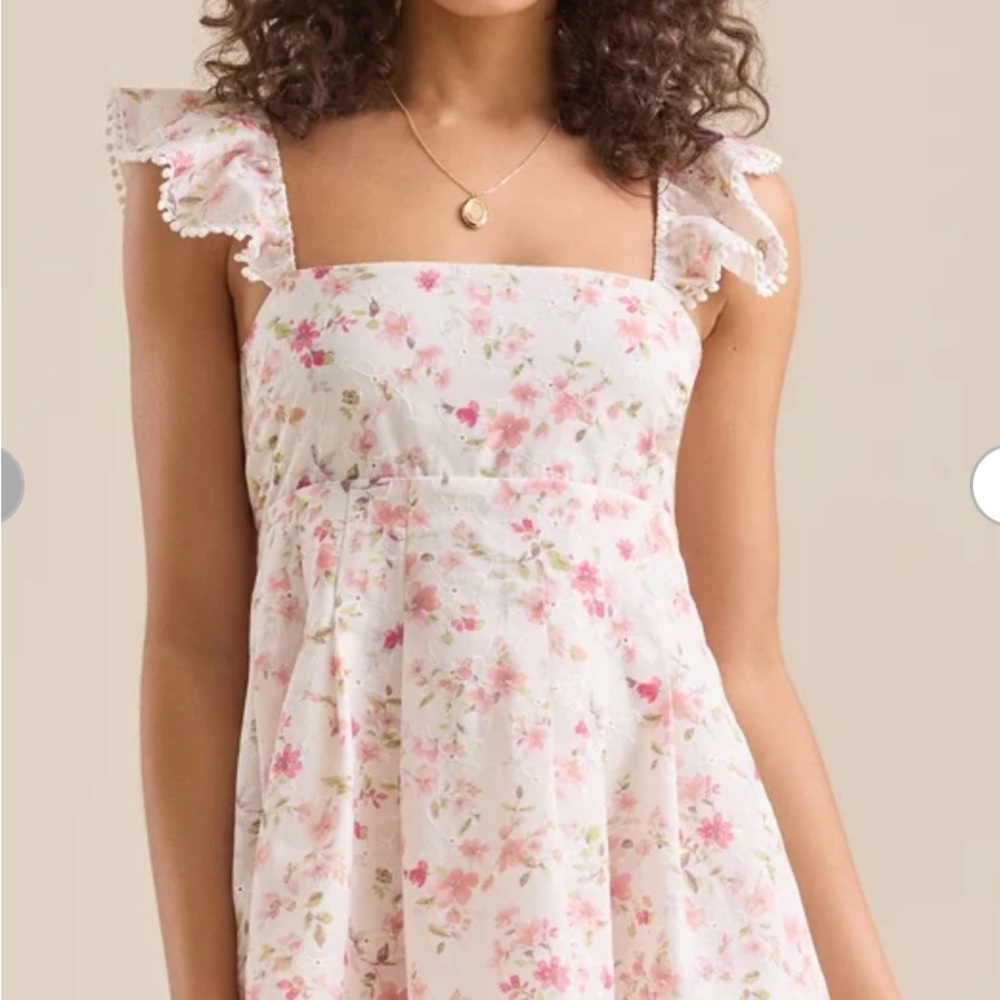 Altar’d State Floral Ruffle Sleeve Dress